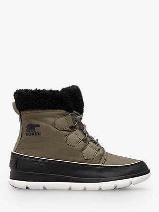 Sorel Carnival Lace Up Ankle Snow Boots, Green