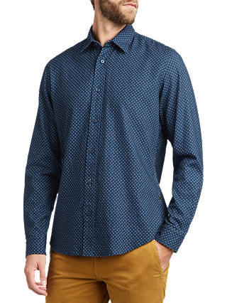 BOSS Reggie Long Sleeve Shirt, Dark Blue