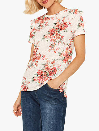 Oasis Frill Sleeve Floral T-Shirt