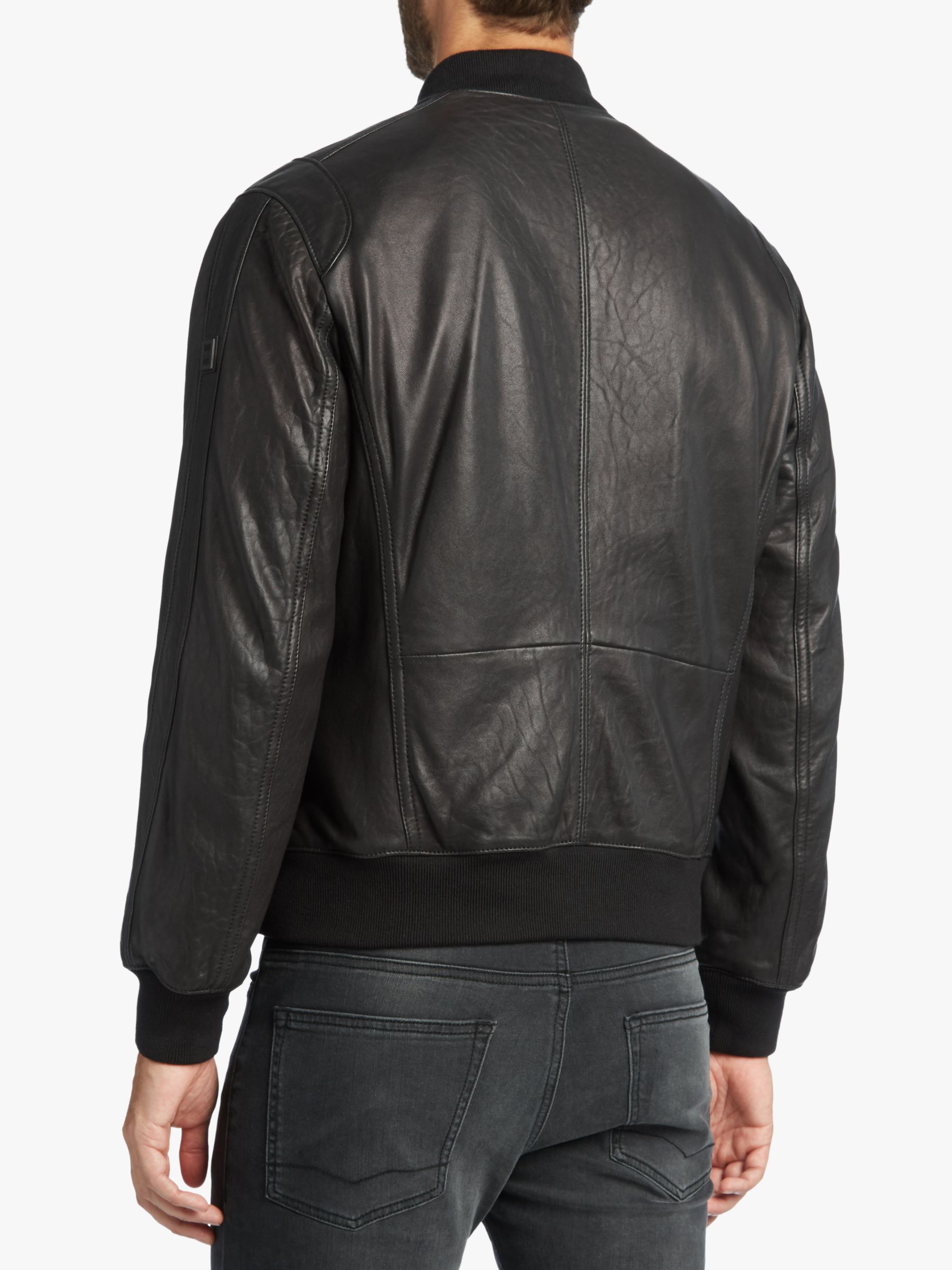 boss josiah leather jacket