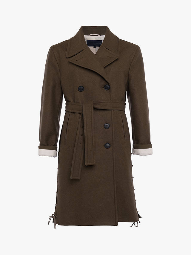 French Connection Wool Melton Belted, Belted Pea Coat Shortage Uk