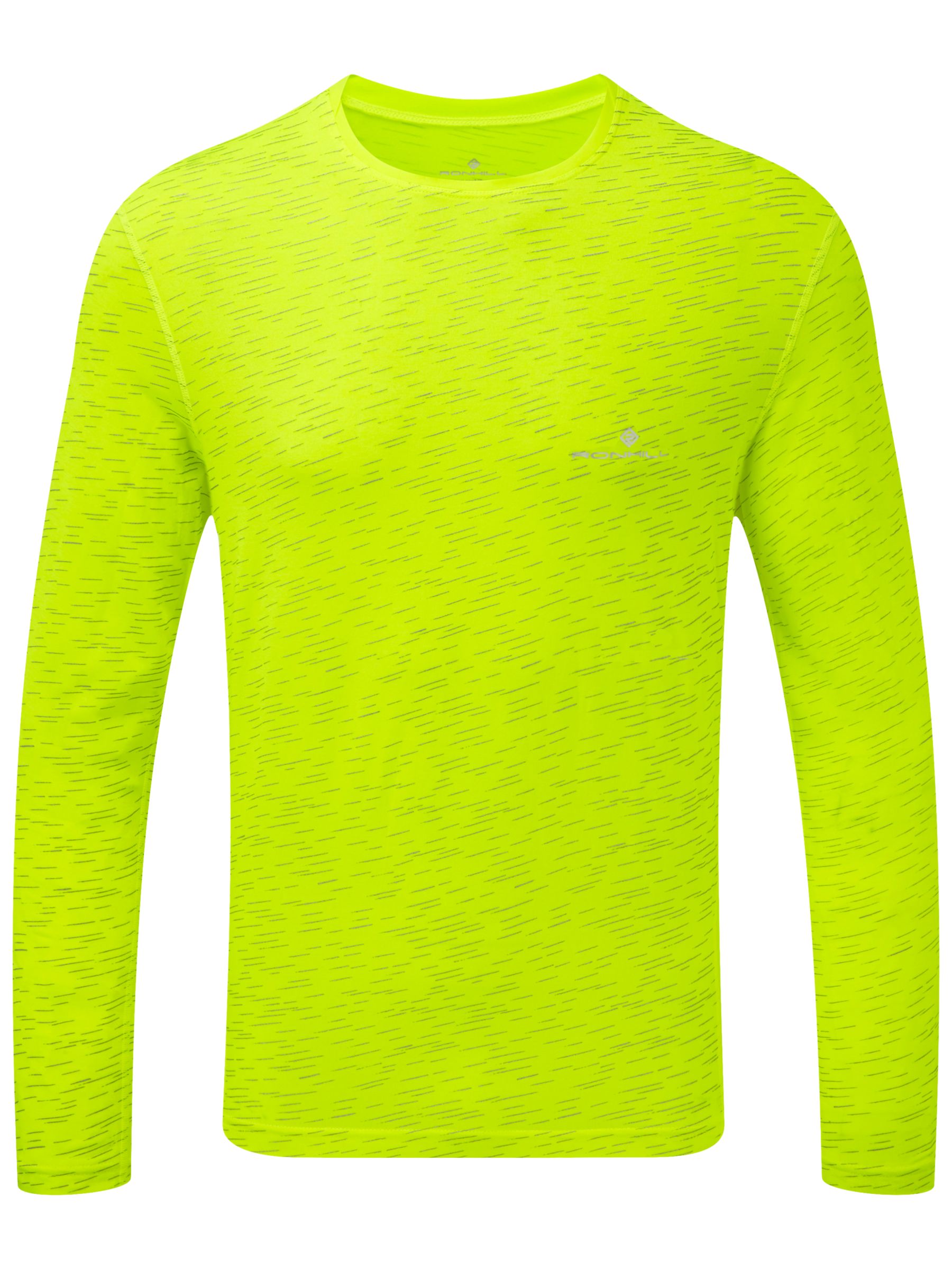 Ronhill After Light Long Sleeve Running Top, Fluorescent Yellow at John Lewis & Partners