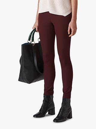 Whistles Super Stretch Trousers, Burgundy