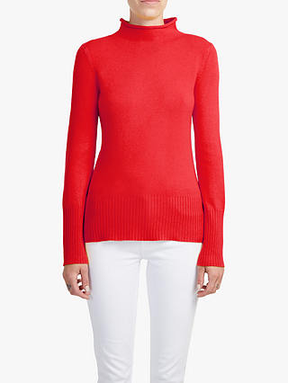 French Connection Mock Neck Jumper, Mars Red