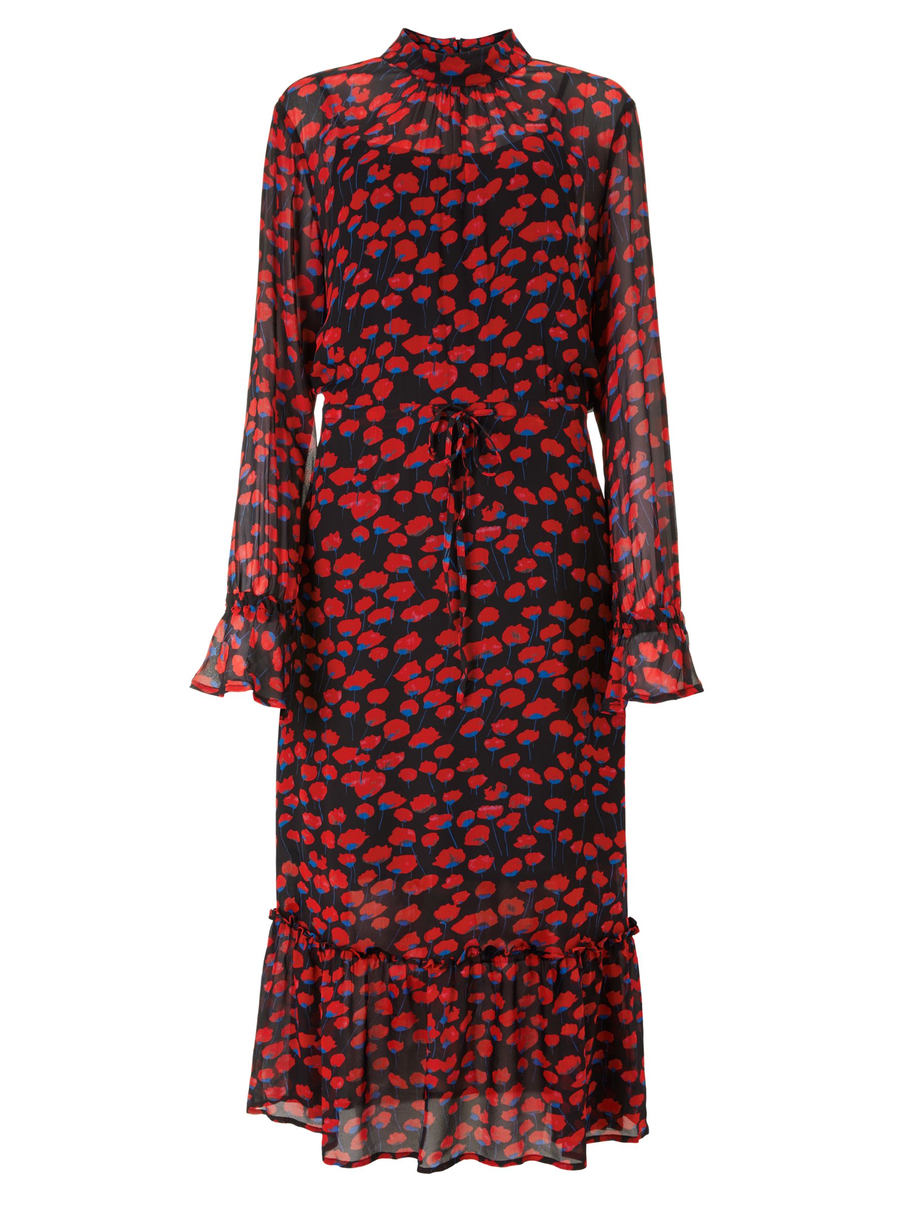 Just Female Poppy Midi Dress, Red Multi