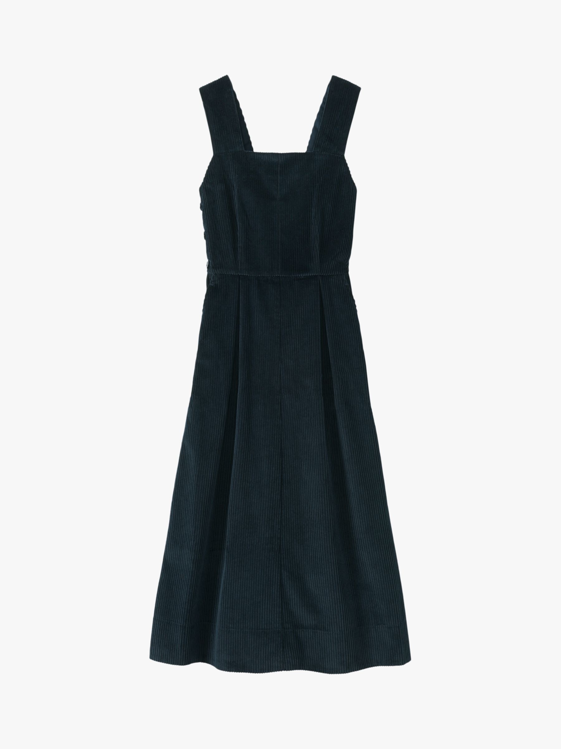 Toast Cord Pinafore Dress, Anthracite Blue