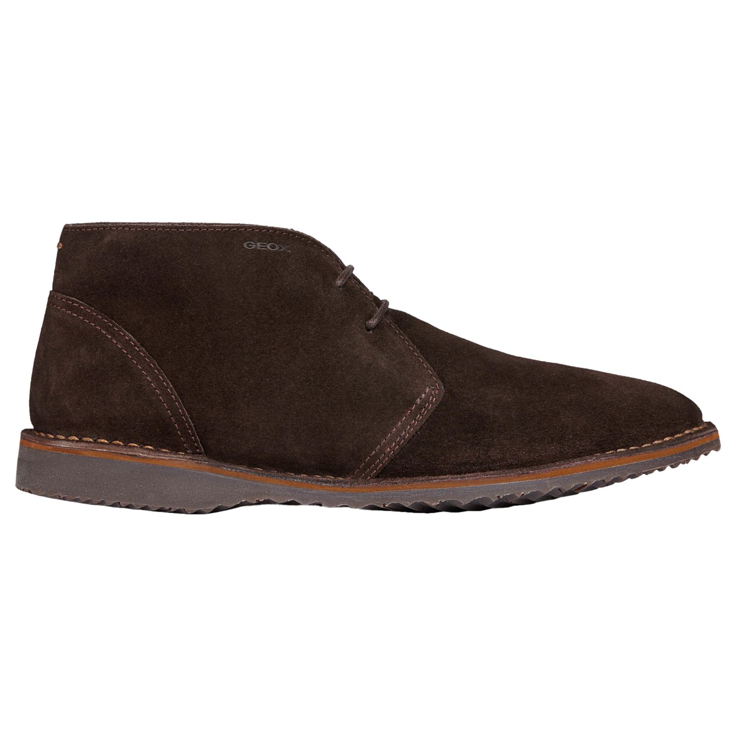 Geox Zal Pebbled Suede Chukka Boots, Brown at John Lewis & Partners