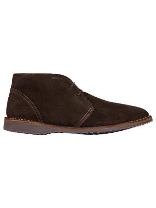 Geox Zal Pebbled Suede Chukka Boots, Brown