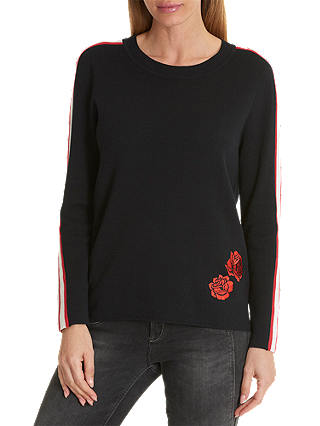 Betty Barclay Embroidered Jumper, Black/Red