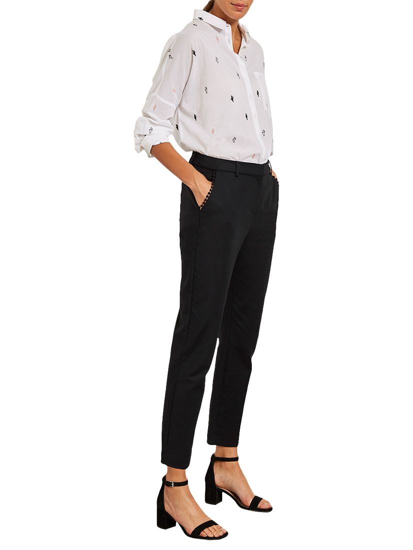 high waisted capri trousers