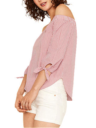 Oasis Stripe Top, Red