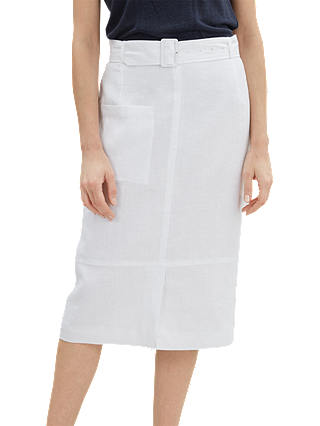 Jaeger Belted Safari Skirt, White