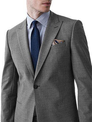 Reiss Belief Modern Fit Travel Suit Jacket, Soft Grey