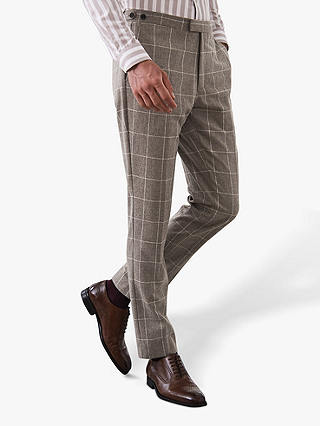 Reiss Bodium Slim Fit Check Wool Trousers