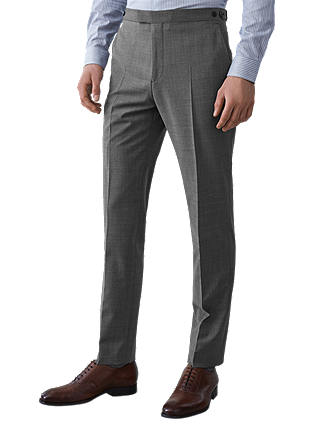 Reiss Belief Modern Fit Travel Suit Trousers, Soft Grey