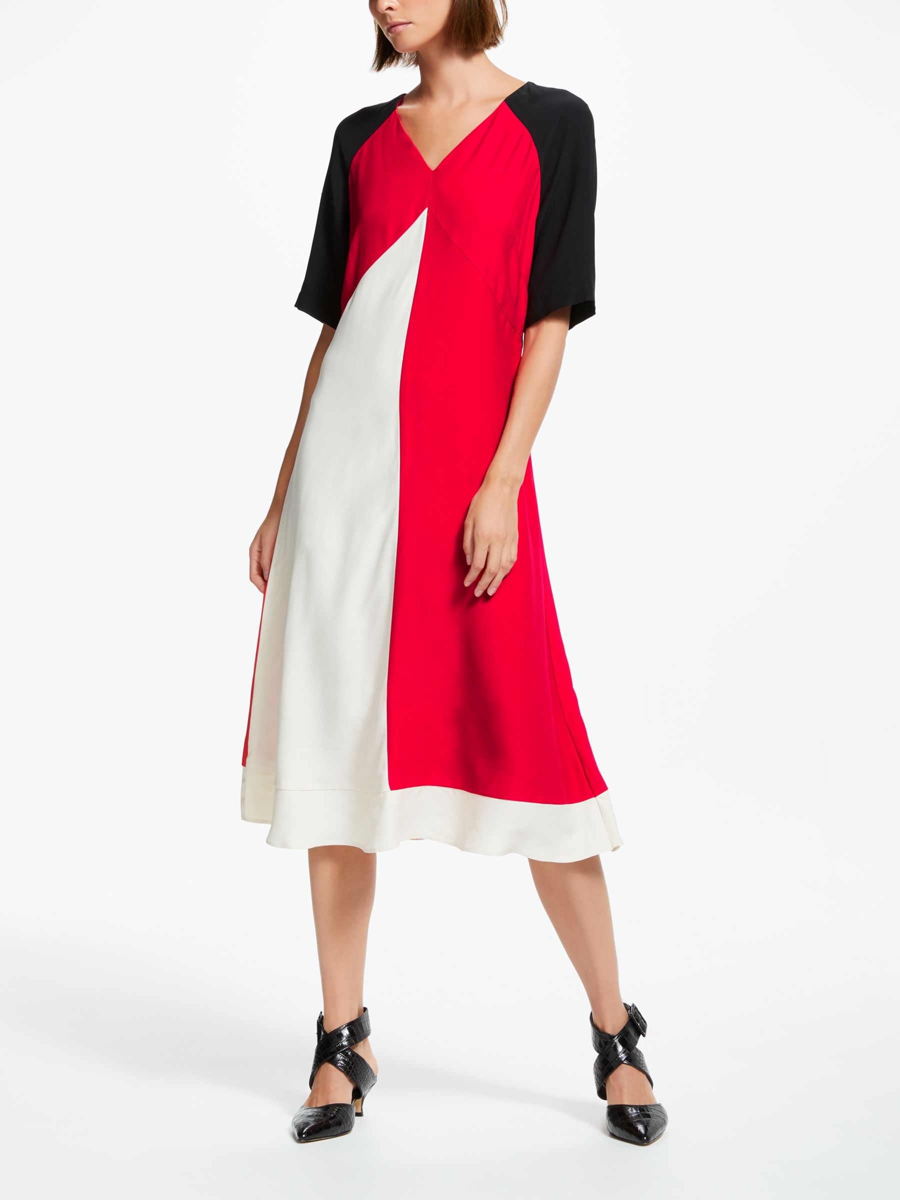 Finery Astrid Colour Block Midi Dress, Multi