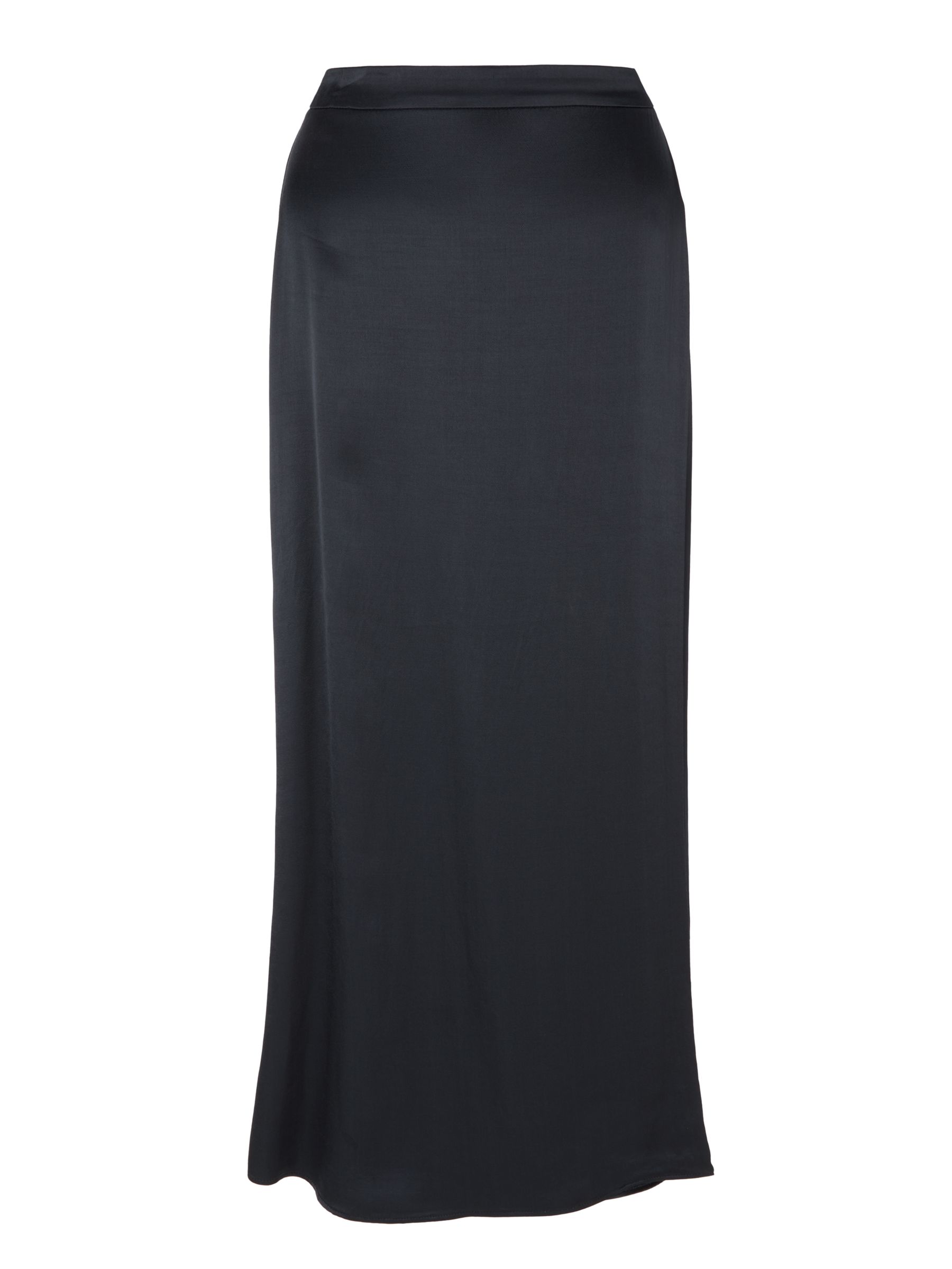 Finery Rose Satin Wrap Skirt, Midnight Blue at John Lewis & Partners