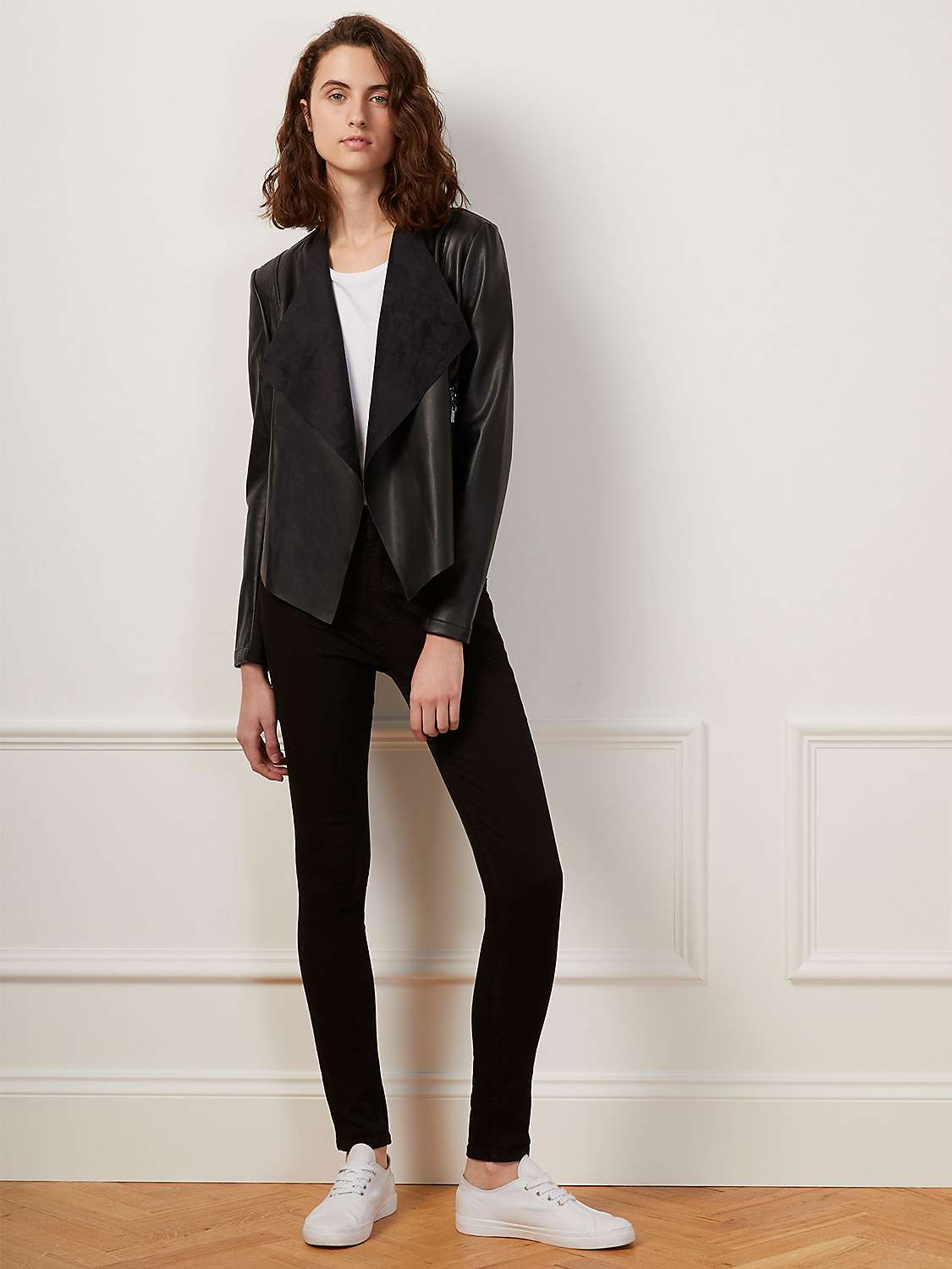 Buy French Connection Stephanie Waterfall Jacket, Black Online at johnlewis.com
