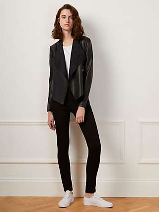 French Connection Stephanie Waterfall Jacket, Black