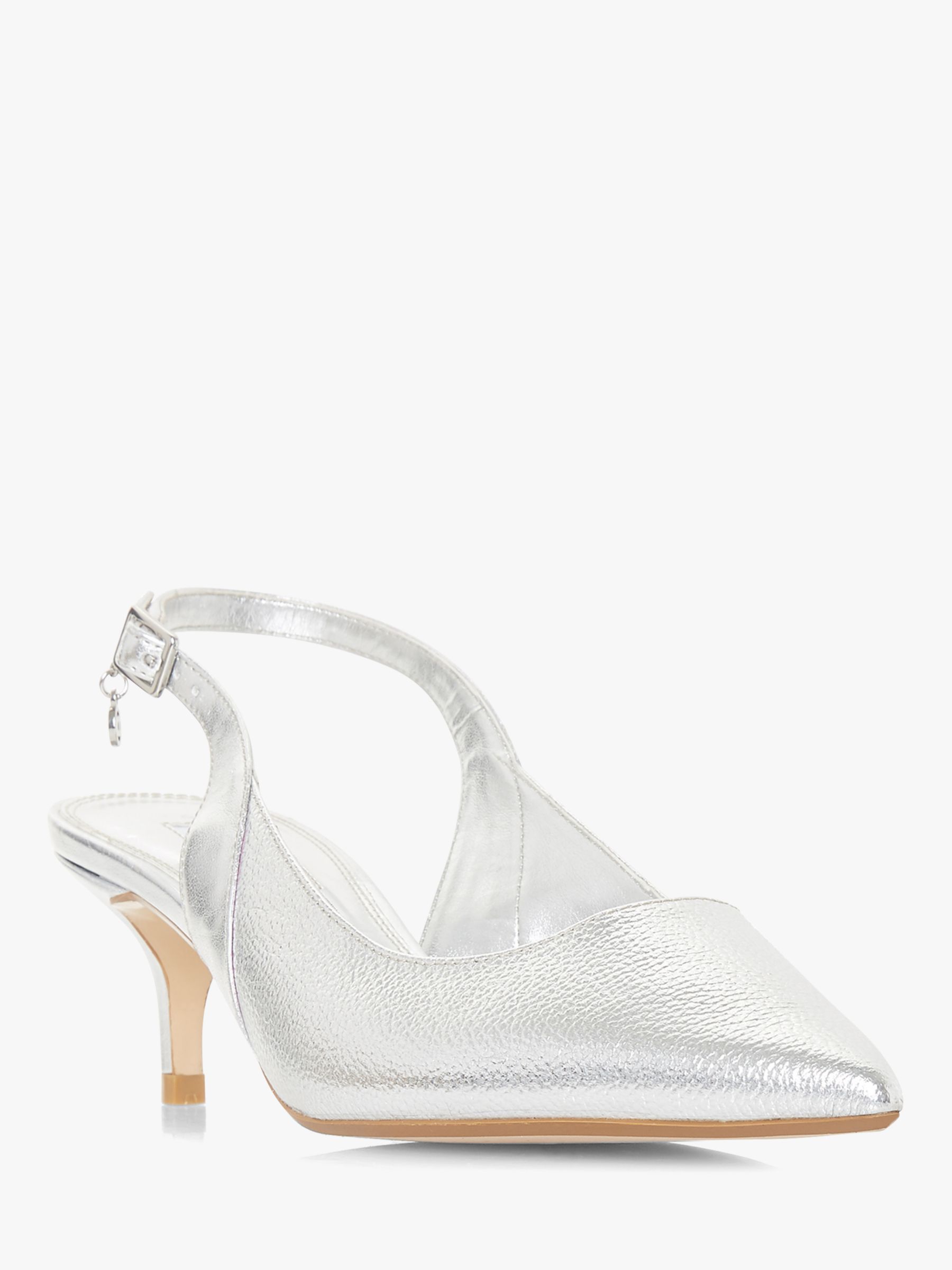 Dune Cinda Kitten Heel Slingback Court Shoes