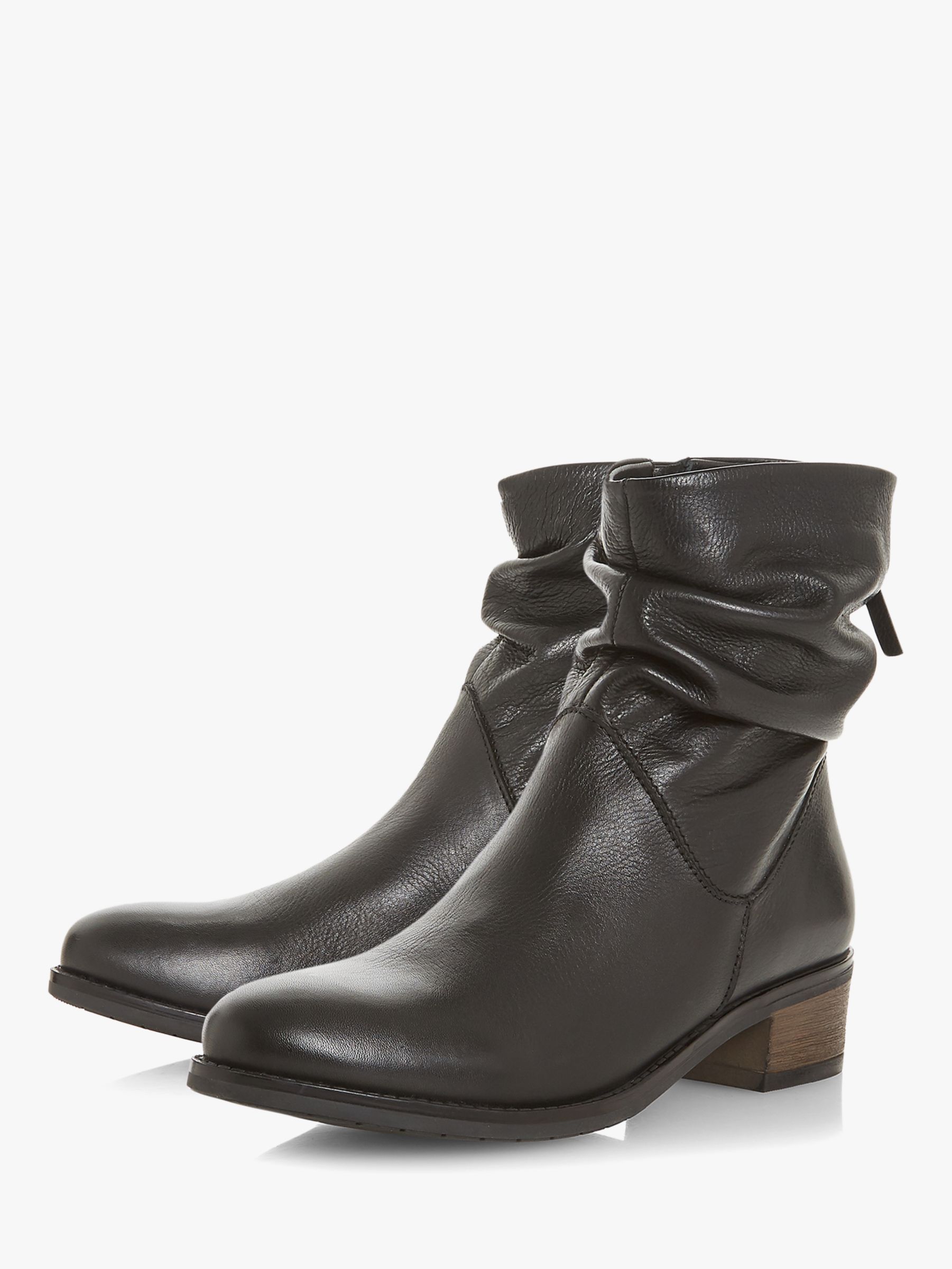 dune pagers ruched ankle boots