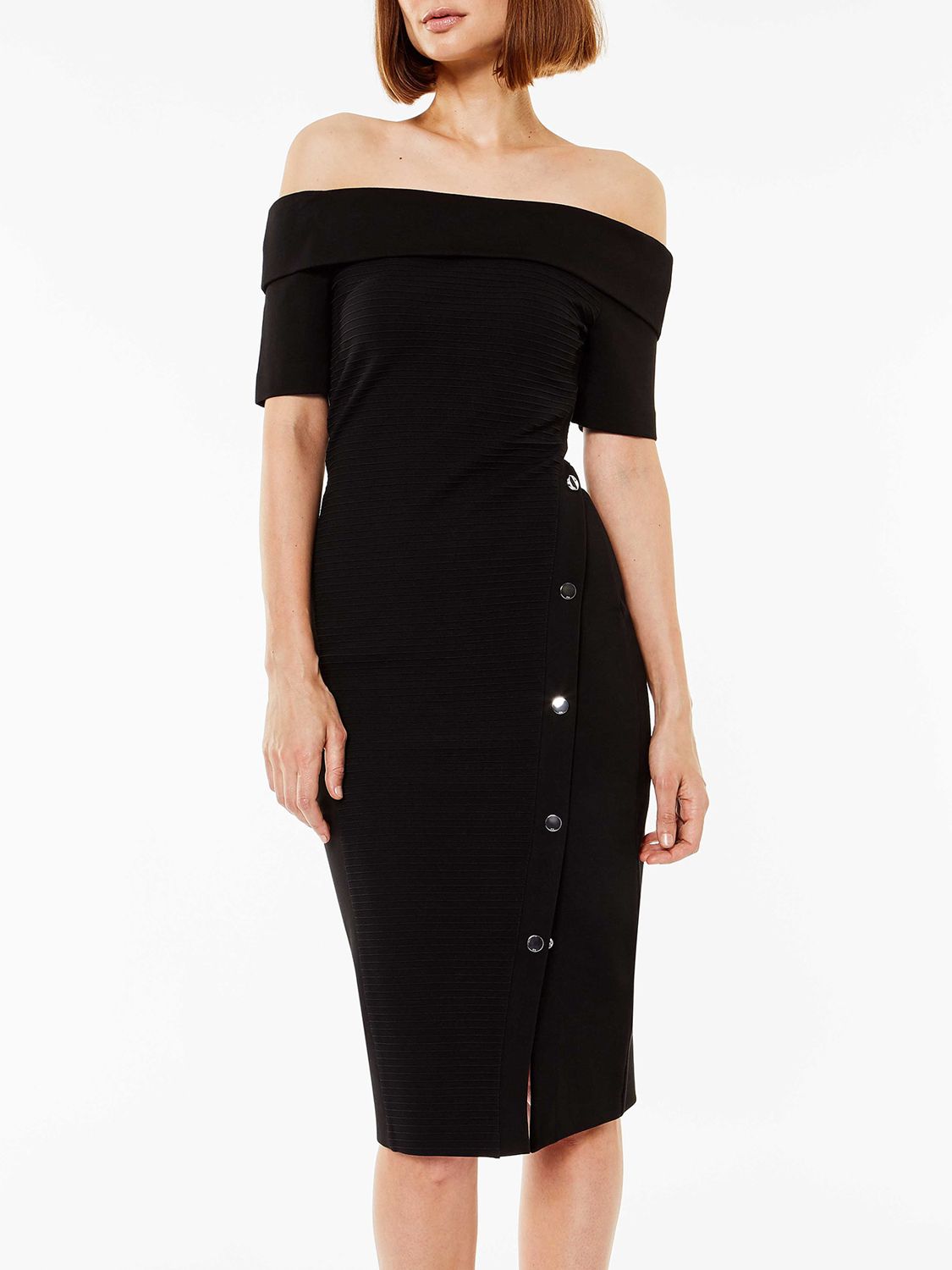 karen millen bardot popper dress