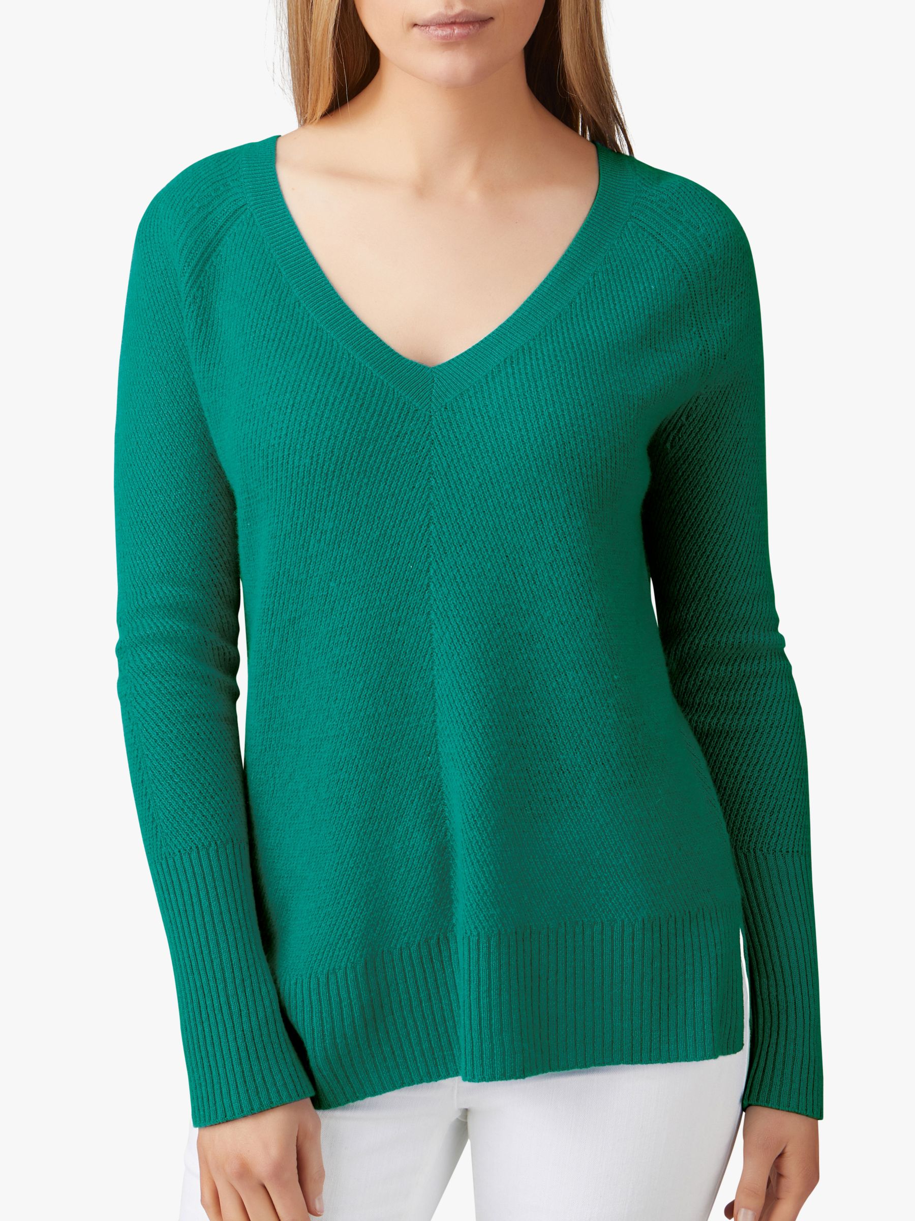 Pure Collection Gassato Cashmere Lofty Textured Jumper, Frosted Opal