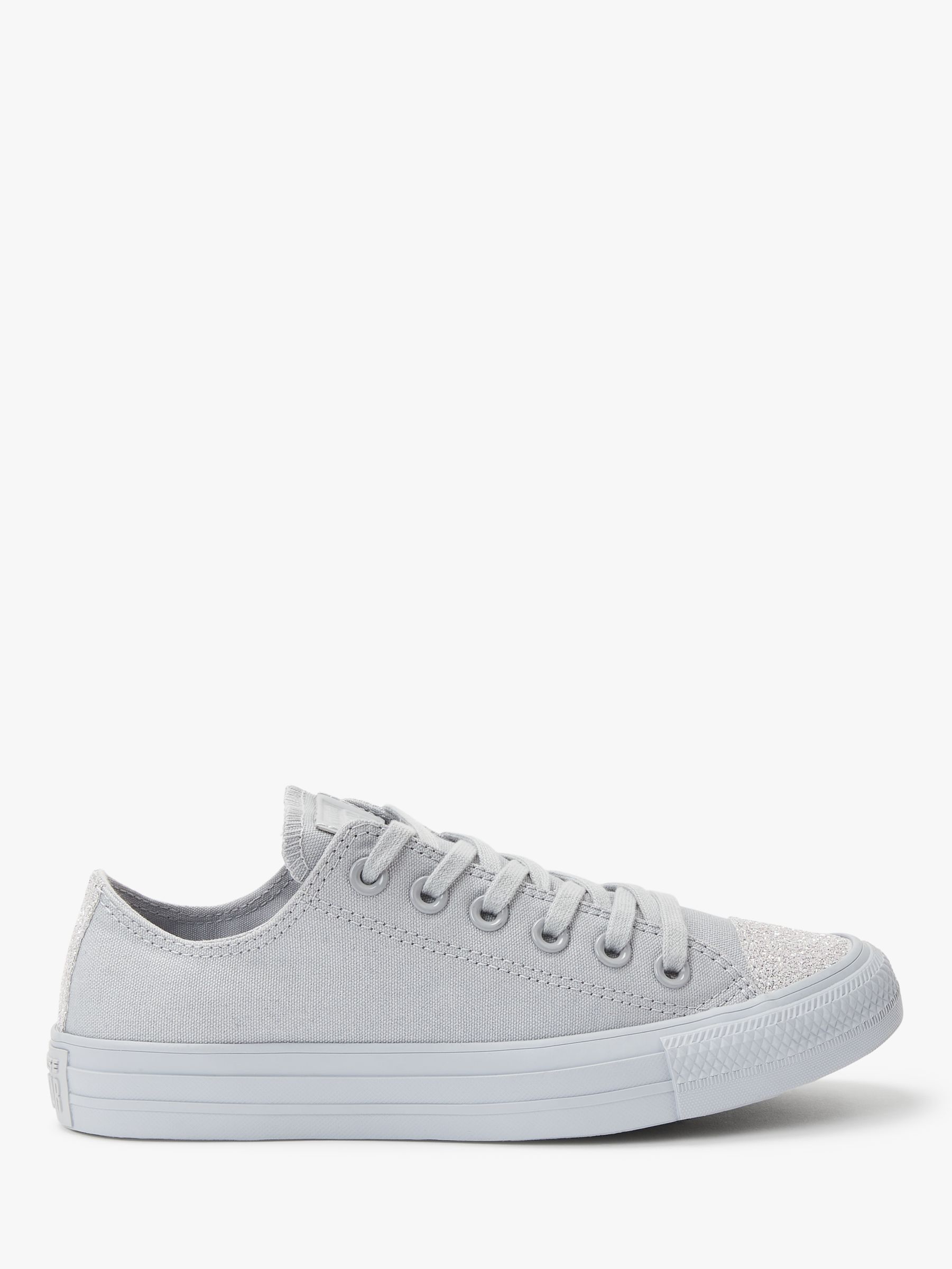 Converse Women's Chuck Taylor Glitter Trainers, Wolf Grey/Silver at John  Lewis \u0026 Partners