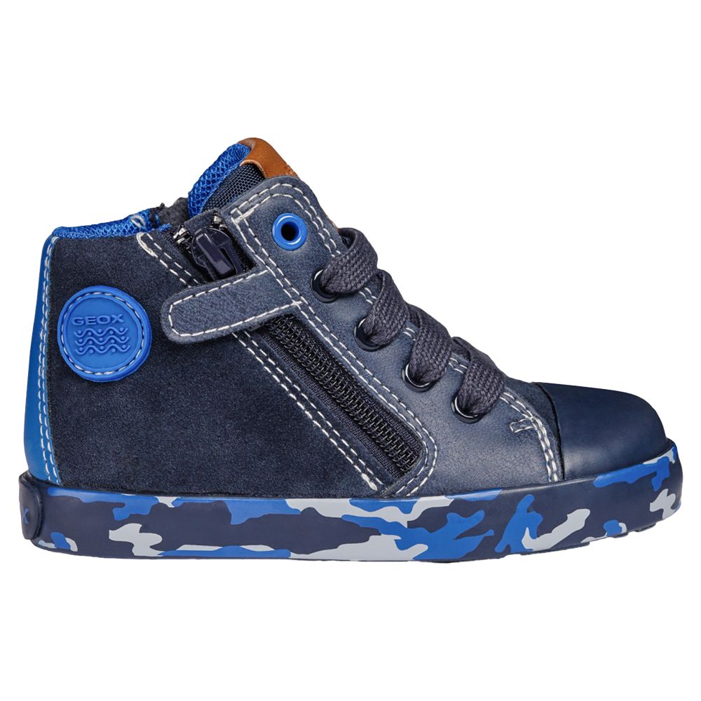 Geox Children's Kilwi Shoes, Blue Camo