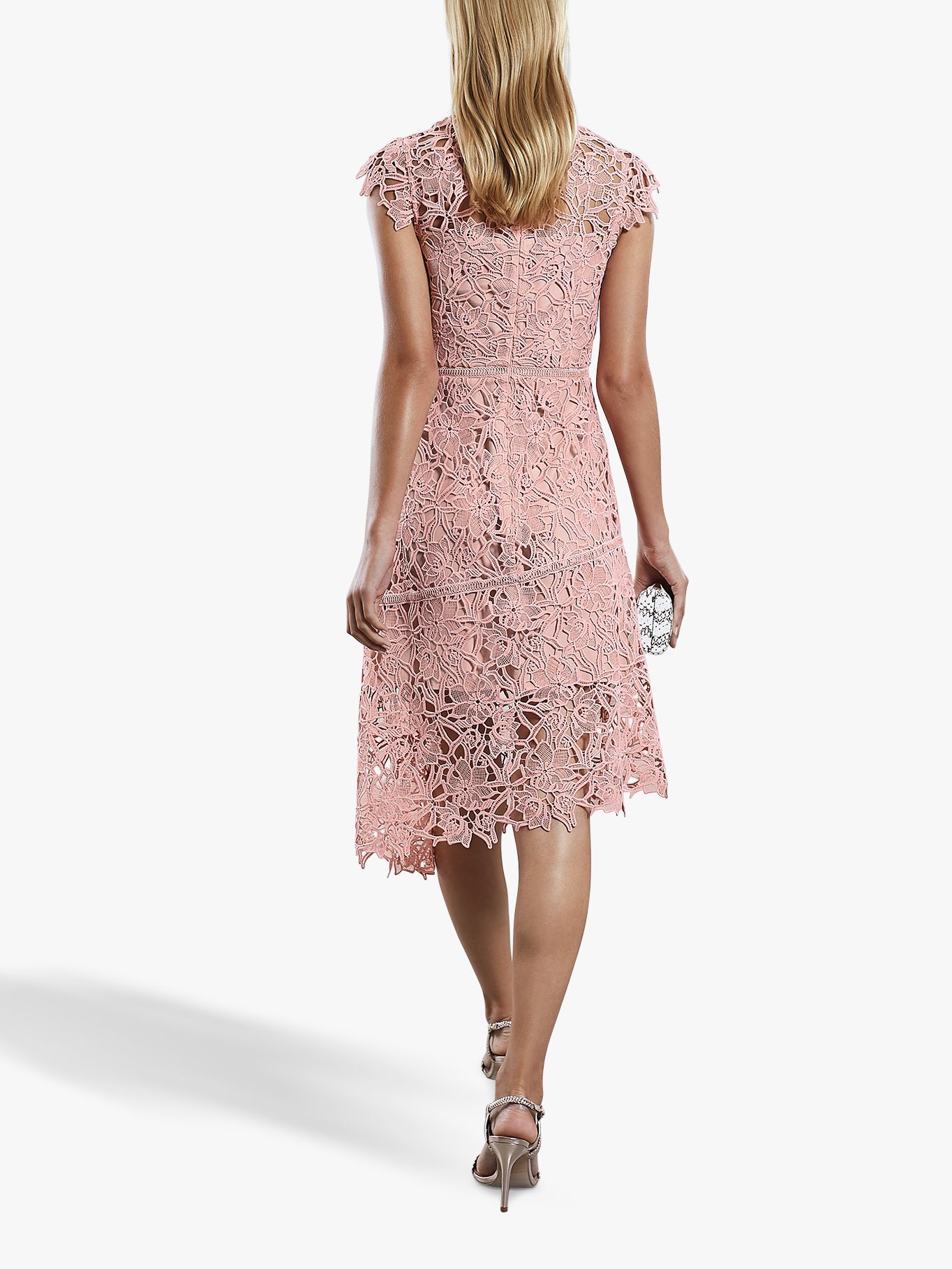 reiss pink lace dress