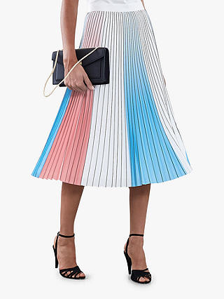 Reiss Nina Pastel Pleated Skirt, Multi