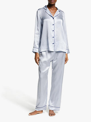 John Lewis & Partners Silk Pyjama Set, Silver