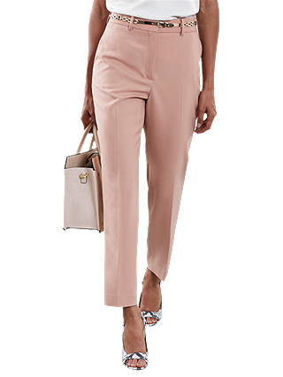 Reiss Lilli Tapered Tailored Trousers, Apricot