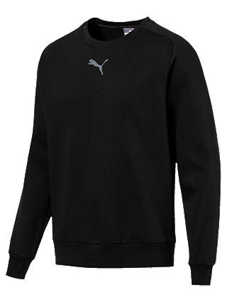 PUMA UK Sports Logo Print Training Sweatshirt, Cotton Black