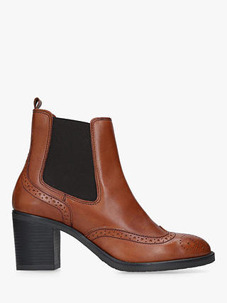 Carvela Comfort Raquel Block Heel Ankle Boots, Brown Leather