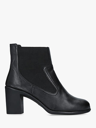 Carvela Comfort Roo Block Heel Ankle Boots, Black Leather