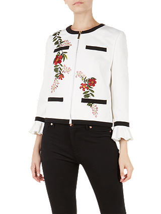 Ted Baker Aimmii Embroidered Jacket, Ivory
