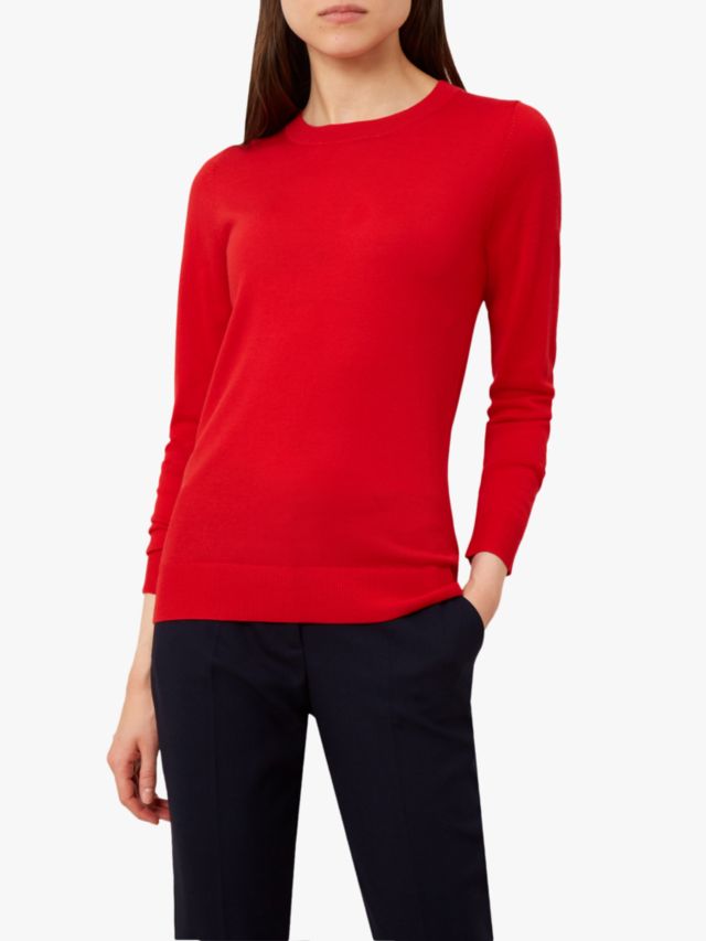 Hobbs Penny Knitted Sweater, Red, XS