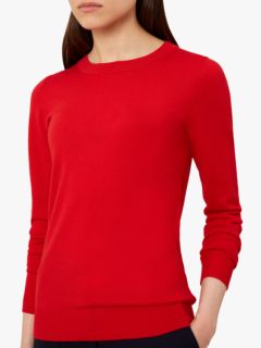 Hobbs Penny Knitted Sweater, Red, XS