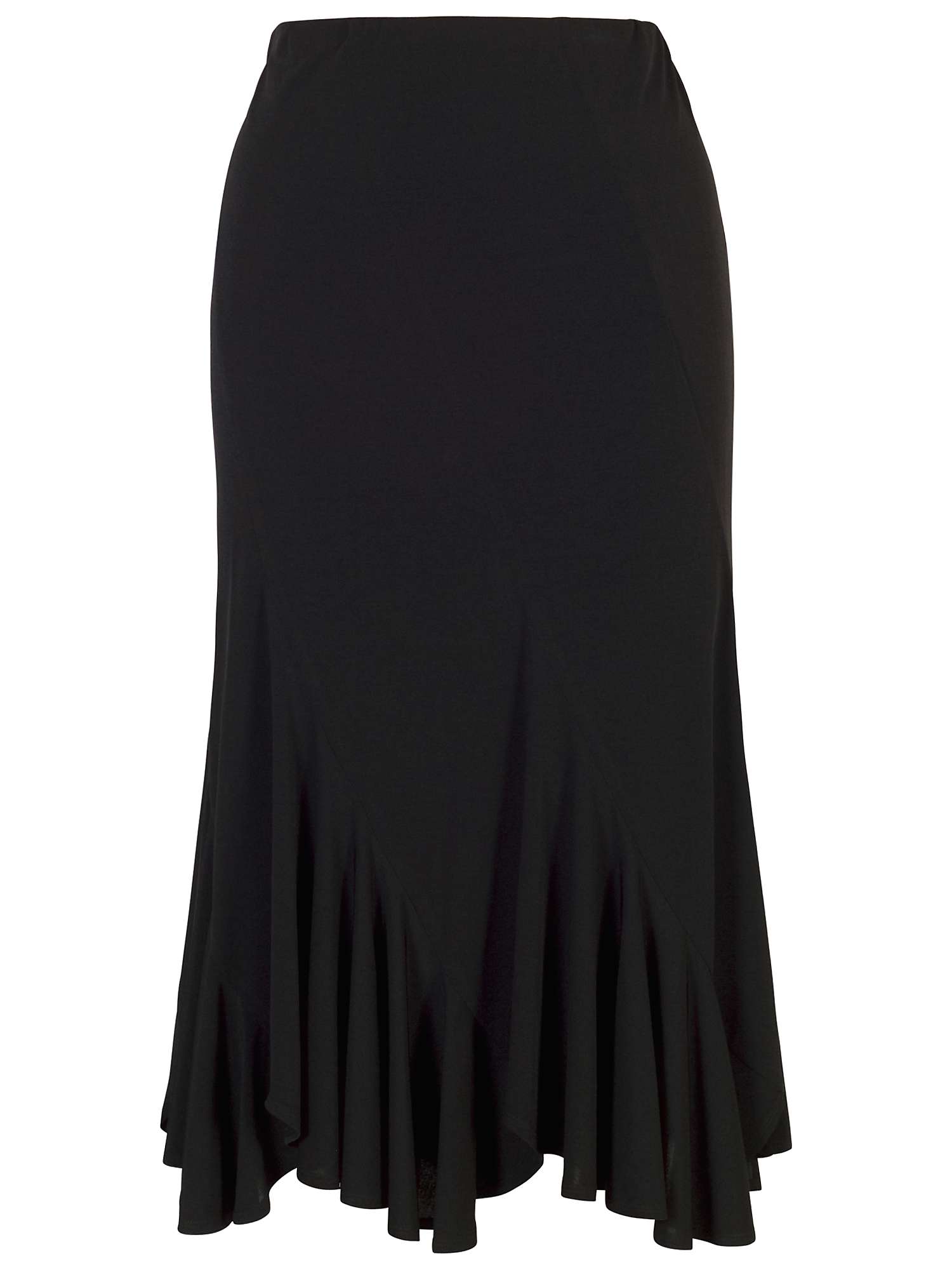 Buy Chesca Pleat Hem Skirt, Black Online at johnlewis.com