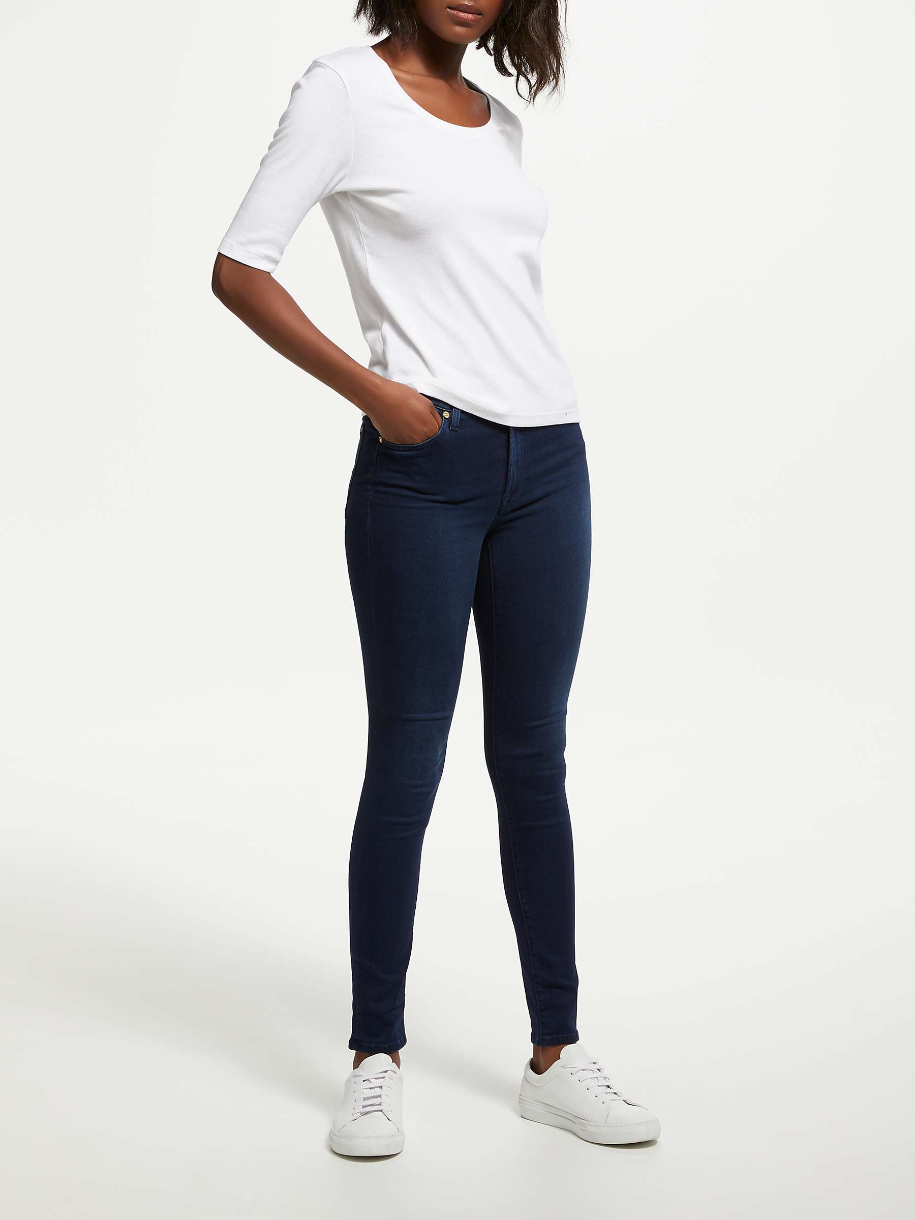 Buy 7 For All Mankind Slim Illusion Luxe Jeans, Rich Indigo Online at johnlewis.com