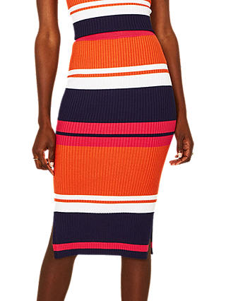 Oasis Striped Knitted Skirt, Multi