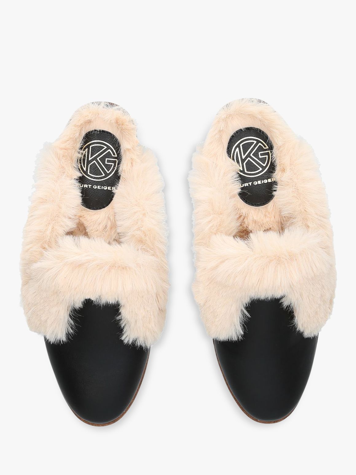 slip on mules with fur