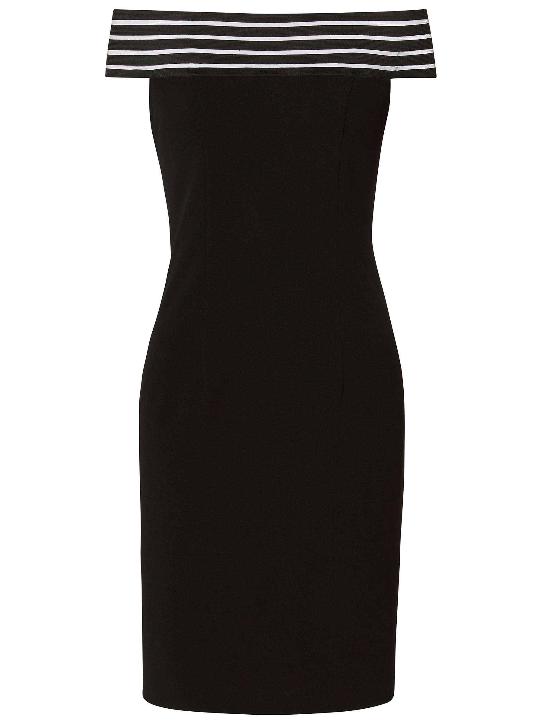 Buy Gina Bacconi Shoulder Drape Dress, Black Online at johnlewis.com