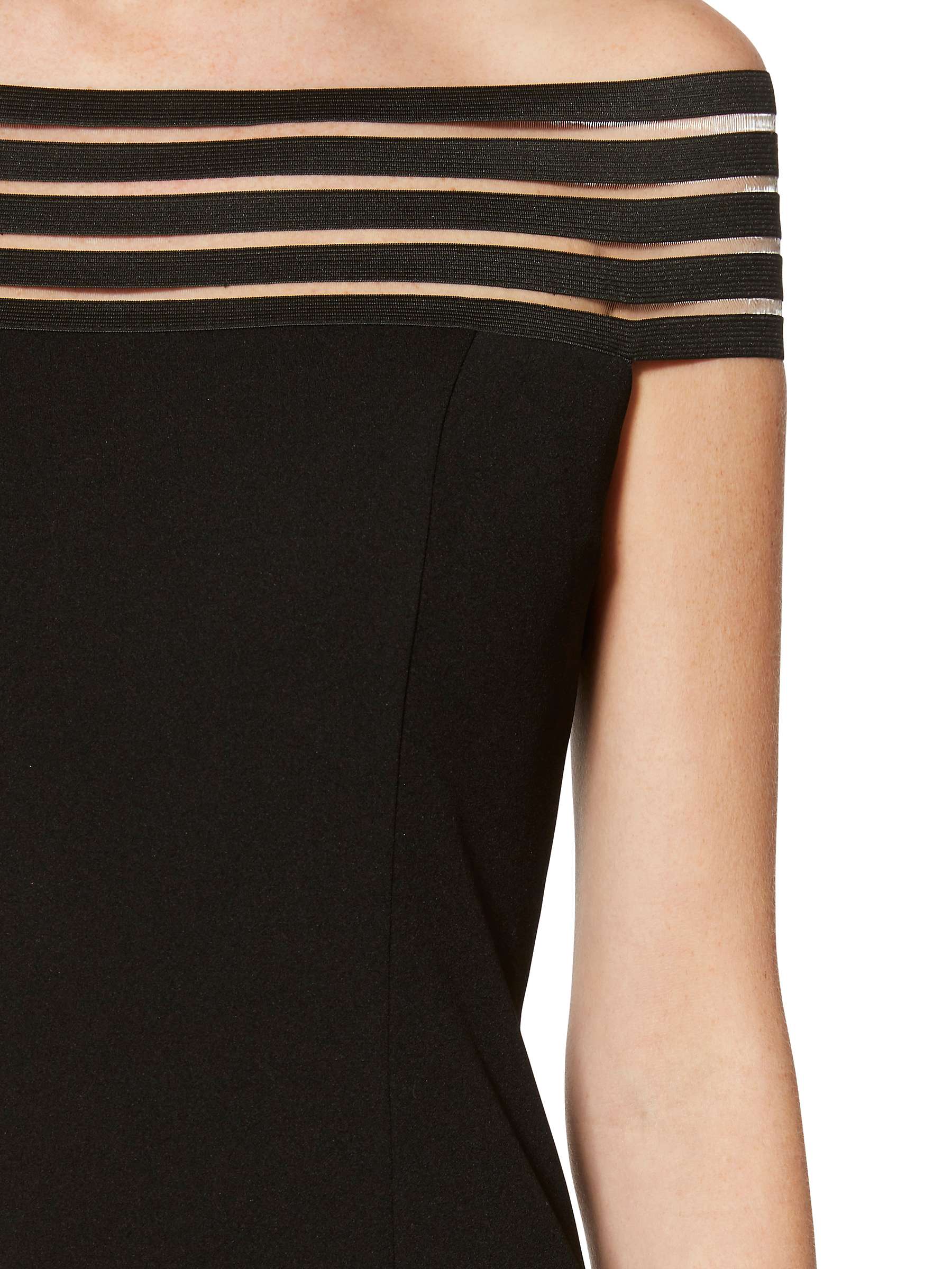 Buy Gina Bacconi Shoulder Drape Dress, Black Online at johnlewis.com