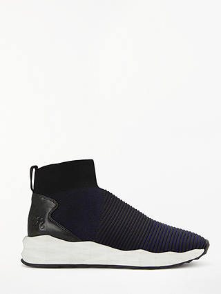 Ash Sock Trainers, Midnight Black Leather