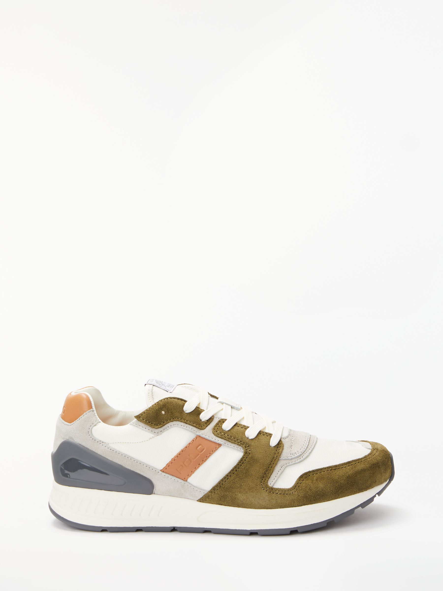Polo Ralph Lauren Train Chunky Trainers, Deep Olive at John Lewis ...