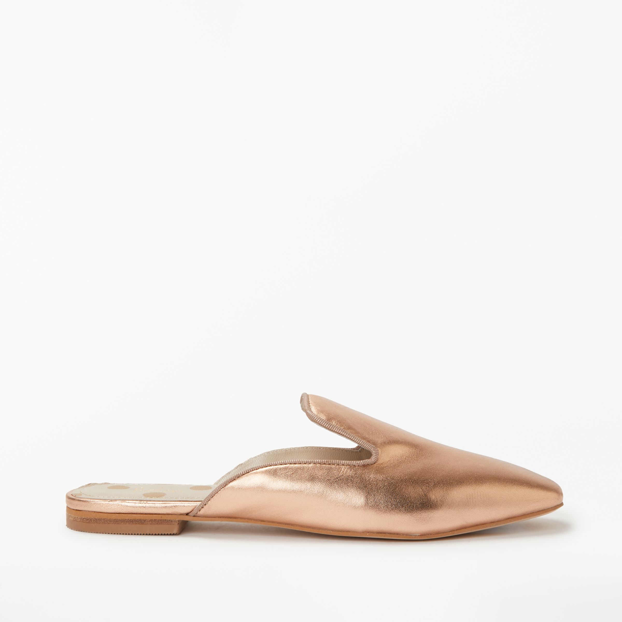 Boden Poppy Metallic Loafers, Rose Gold Leather