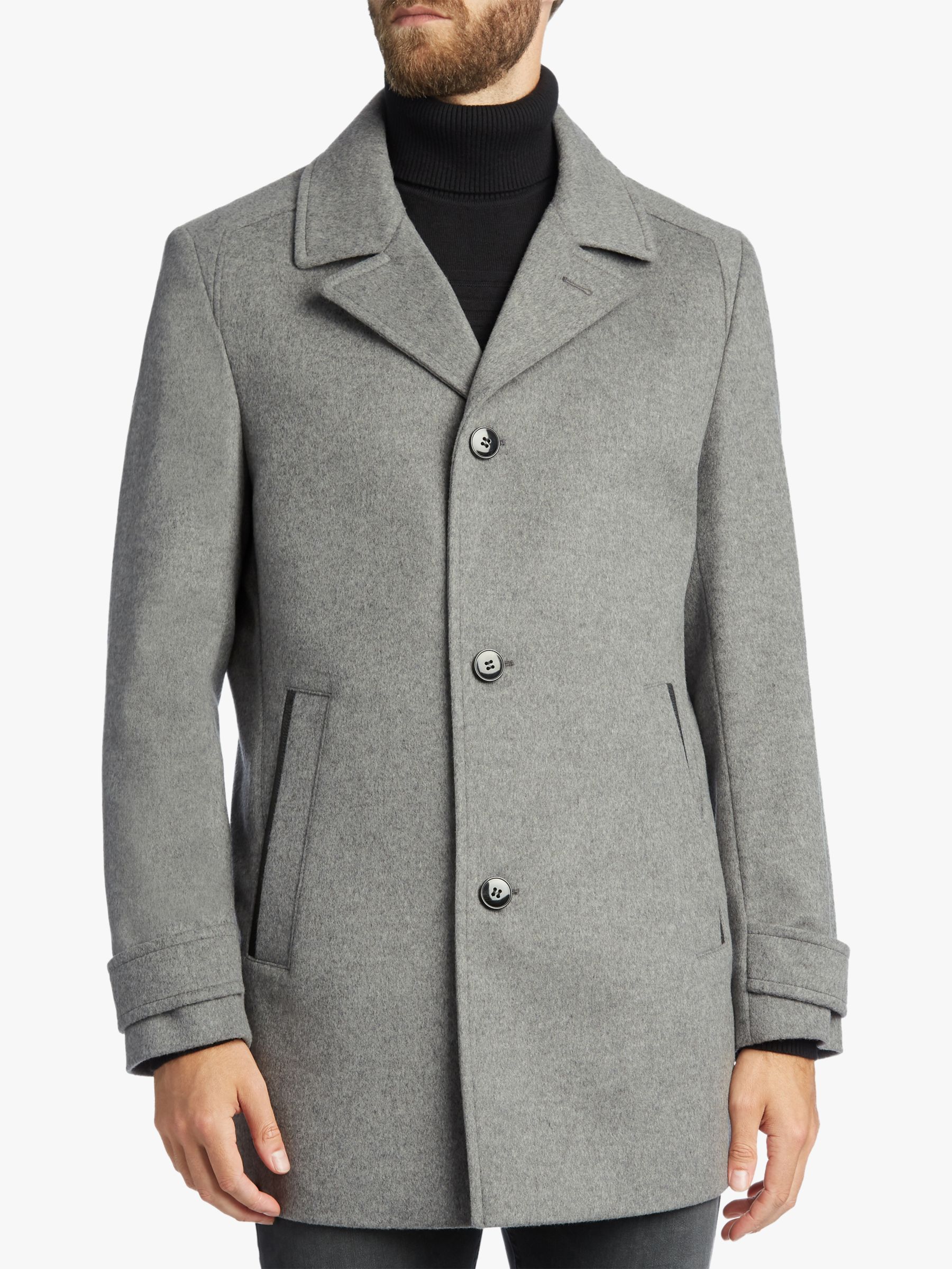 grey hugo boss coat