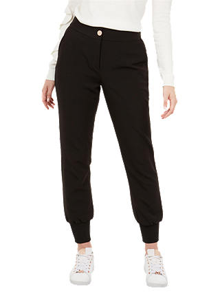 Ted Baker Mmargot Ribbed Cuff Relaxed Trousers, Black
